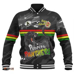 Penrith Panthers Baseball Jacket - Happy Australia Day We Are One And Free