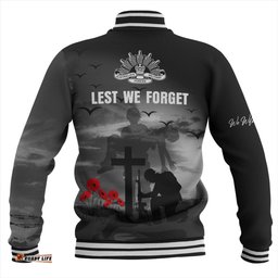 Australia Baseball Jacket Lest We Forget Remember Soldiers