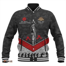 Australia Baseball Jacket Camouflage Lest We Forget
