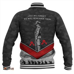 Australia Baseball Jacket Camouflage Lest We Forget