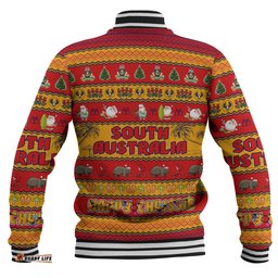 South Australia Christmas Custom Baseball Jacket - Happy Chrissie Ugly Style Baseball Jacket