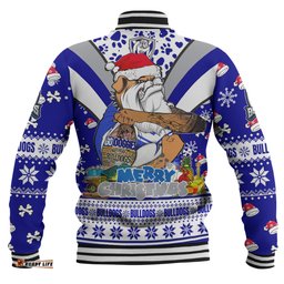 Canterbury-Bankstown Bulldogs Christmas Custom Baseball Jacket - Bulldogs Santa Aussie Big Things Baseball Jacket