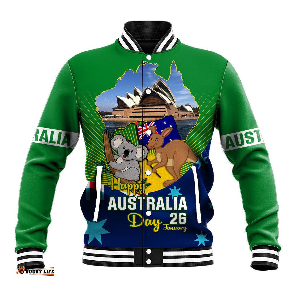 Australia Day Baseball Jacket 2024 Proud To Be Australian National Color