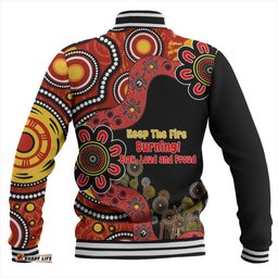 Australia Baseball Jacket Aboriginal Indigenous Naidoc Week Keep The Fire Burning! Blak, Loud And Proud