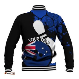 Personalised Australia Bowling Born To Bowl Baseball Jacket Grunge Style