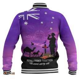 Australia Anzac Day Baseball Jacket - Anzac Day We Served Side By Side Baseball Jacket