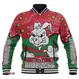 South Sydney Rabbitohs Baseball Jacket - Team With Dot And Star Patterns For Tough Fan Baseball Jacket