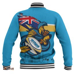 Gold Coast Titans Baseball Jacket Custom For Die Hard Fan Australia Flag Scratch Style