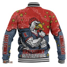 Sydney Roosters Custom Baseball Jacket - Team With Dot And Star Patterns For Tough Fan Baseball Jacket