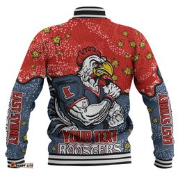 Sydney Roosters Custom Baseball Jacket - Team With Dot And Star Patterns For Tough Fan Baseball Jacket