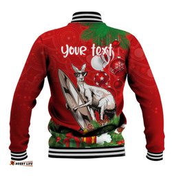 Personalised Kangaroo Lover Baseball Jacket Australia Merry Christmas Aboriginal