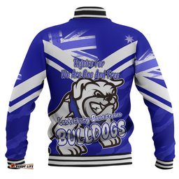 Canterbury-Bankstown Bulldogs Baseball Jacket - Happy Australia Day We Are One And Free