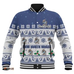 New South Wales Cockroaches Christmas Custom Baseball Jacket - Special Ugly Christmas Baseball Jacket
