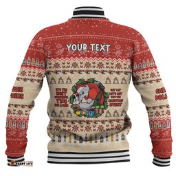 Redcliffe Dolphins Christmas Custom Baseball Jacket - Chrissie Spirit Baseball Jacket