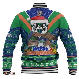 New Zealand Warriors Christmas Custom Baseball Jacket - Warriors Santa Aussie Big Things Baseball Jacket