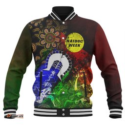Australia Baseball Jacket Naidoc Week Aboriginal Indigenous Inspired Blood In Me