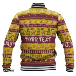Queensland Big Things Christmas Custom Baseball Jacket - The Big Pineapple Baseball Jacket