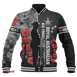 Australia Baseball Jacket - Custom Royal Australian Air Force Anzac Day Camouflage Style