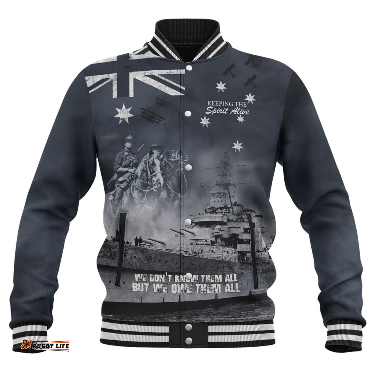 Australia Anzac Day Baseball Jacket - Remember All The Battles Fought Baseball Jacket