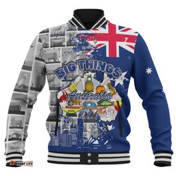 Australia Baseball Jacket - Australia Big Things Baseball Jacket