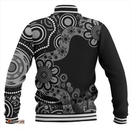 Australia Baseball Jacket Aboriginal Indigenous Dot Painting