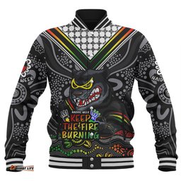 Penrith Panthers Baseball Jacket Aboriginal Inspired Naidoc Week Custom For Die Hard Fan Supporters