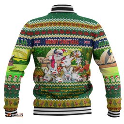Australia Christmas Custom Baseball Jacket - Six White Boomers Baseball Jacket