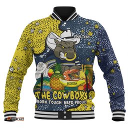 North Queensland Cowboys Custom Baseball Jacket - Australian Big Things Baseball Jacket