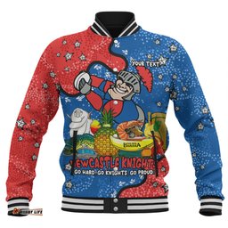 Newcastle Knights Custom Baseball Jacket - Australian Big Things Baseball Jacket