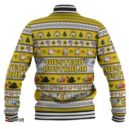 Western Australia Christmas Custom Baseball Jacket - Happy Chrissie Ugly Style Baseball Jacket