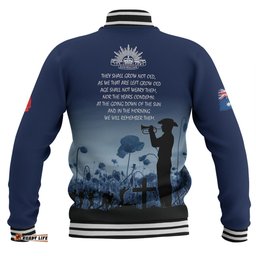 Australia Anzac Day Baseball Jacket - Lest We Forget Blue Baseball Jacket