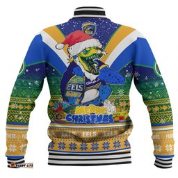 Parramatta Eels Christmas Custom Baseball Jacket - Parramatta Eels Santa Aussie Big Things Christmas Baseball Jacket