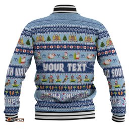 New South Wales Christmas Custom Baseball Jacket - Happy Chrissie Ugly Style Baseball Jacket
