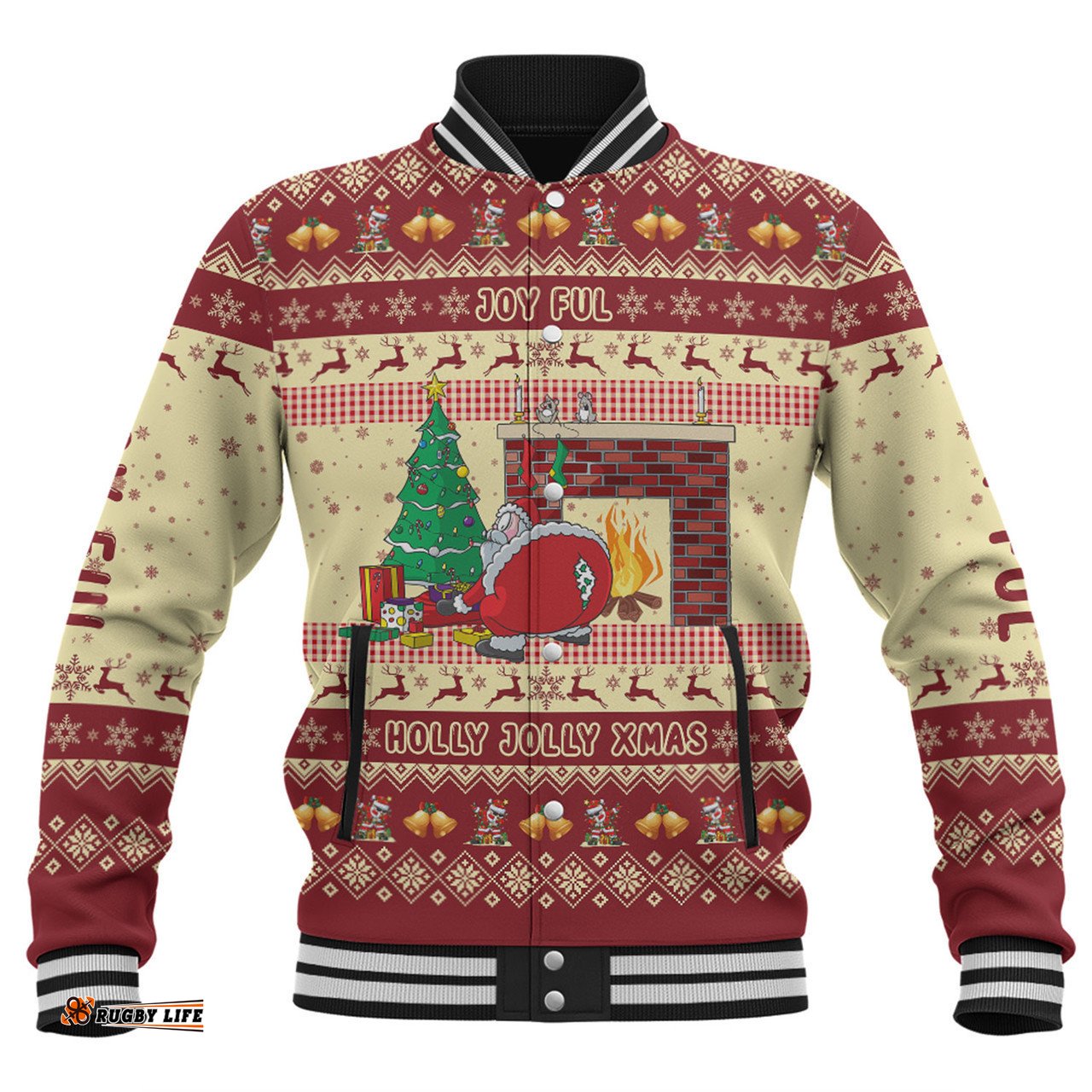 Australia Christmas Custom Baseball Jacket - Smells Like Christmas Baseball Jacket