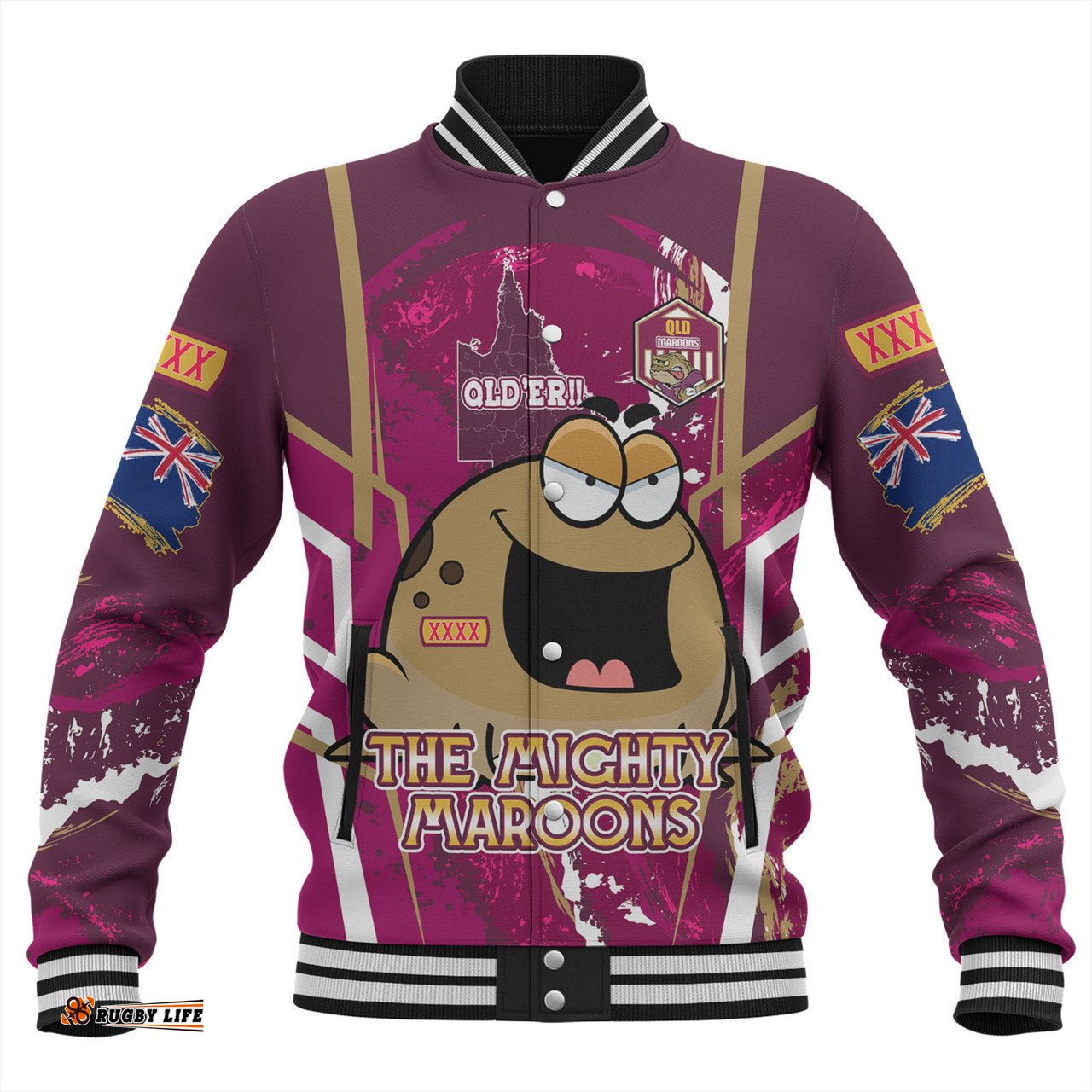 Cane Toads Sport Baseball Jacket - Custom Go Mighty Inspired