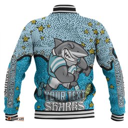 Cronulla-Sutherland Sharks Custom Baseball Jacket - Team With Dot And Star Patterns For Tough Fan Baseball Jacket