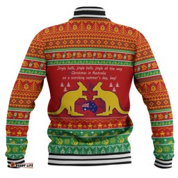 Australian Christmas Carol Christmas Baseball Jacket - Jingle Bells Ugly Style V2 Baseball Jacket