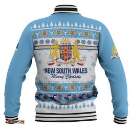 New South Wales Christmas Baseball Jacket - Merry Chrissie Baseball Jacket