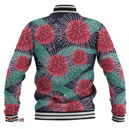Australia Aboriginal Baseball Jacket - Australian Hakea Flower Artwork Baseball Jacket