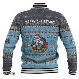 Cronulla-Sutherland Sharks Christmas Custom Baseball Jacket - Chrissie Spirit Baseball Jacket