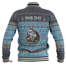Cronulla-Sutherland Sharks Christmas Custom Baseball Jacket - Chrissie Spirit Baseball Jacket
