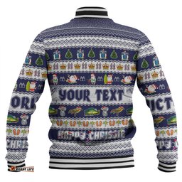 Victoria Christmas Custom Baseball Jacket - Happy Chrissie Ugly Style Baseball Jacket