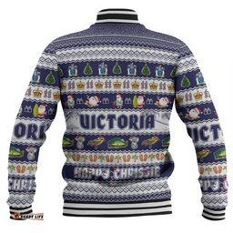 Victoria Christmas Custom Baseball Jacket - Happy Chrissie Ugly Style Baseball Jacket