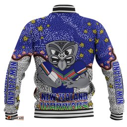 New Zealand Warriors Custom Baseball Jacket - Team With Dot And Star Patterns For Tough Fan Baseball Jacket