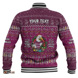 Manly Warringah Sea Eagles Christmas Custom Baseball Jacket - Chrissie Spirit Baseball Jacket