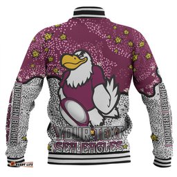 Manly Warringah Sea Eagles Baseball Jacket - Team With Dot And Star Patterns For Tough Fan Baseball Jacket