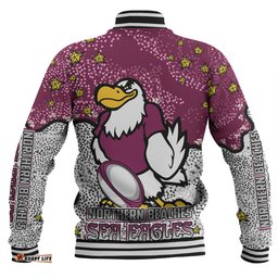 Manly Warringah Sea Eagles Baseball Jacket - Team With Dot And Star Patterns For Tough Fan Baseball Jacket