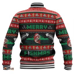 Australia Christmas Fishing Custom Baseball Jacket - Merry Ugly Fishmas Baseball Jacket