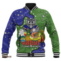 New Zealand Warriors Custom Baseball Jacket - Australian Big Things Baseball Jacket