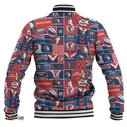 Sydney Roosters Baseball Jacket - Team Of Us Die Hard Fan Supporters Comic Style